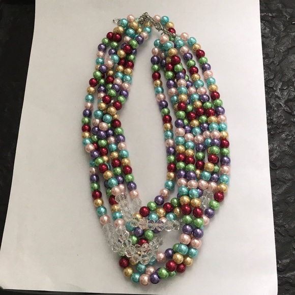 12 STRANDS of MULTI COLORED BEADS & EARRING SET - Picture 2 of 8